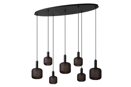 Lucide ELOISE - Suspension - 7xE27 - Noir - éteint
